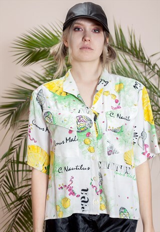 SHORT SLEEVE CROPPED BLOUSE FROM EARLY 90S