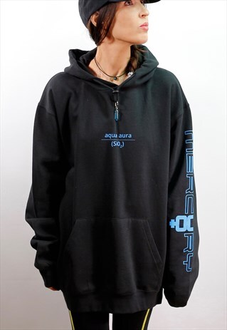 AQUA AURA CRYSTAL GRAPHIC HOODIE