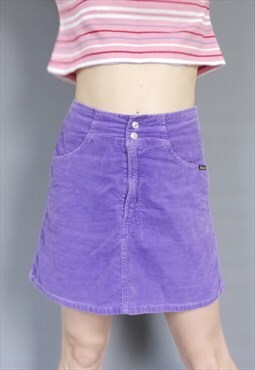 Vintage 90s DIESEL purple velvet-y high waisted skirt 