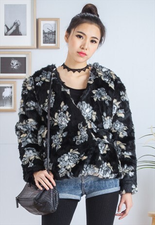 ROSE GARDEN FAUX FUR COAT