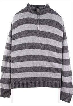 Vintage 90's Chaps Jumper / Sweater Quarter Zip Striped