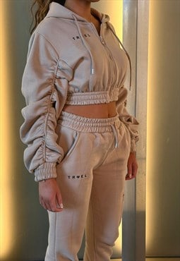 Travel Infinite Cropped Rouche Tracksuit