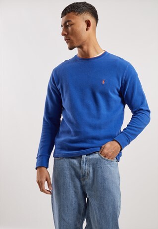 VINTAGE RALPH LAUREN LONG SLEEVE WAFFLE TOP