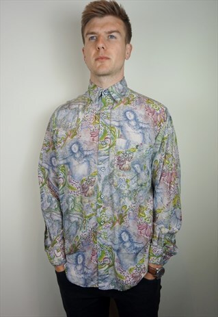PURE SILK PATTERNED SHIRT