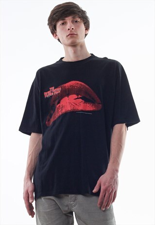 VINTAGE THE ROCKY HORROR PICTURE SHOW GRAPHIC TEE 90S BLACK