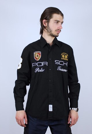 LA MARTINA POLO SHIRT MEN RARE BLUENOS AIRES PORCHE