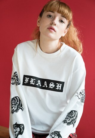 LORDS OF THE JUNGLE LONGSLEEVE WHITE