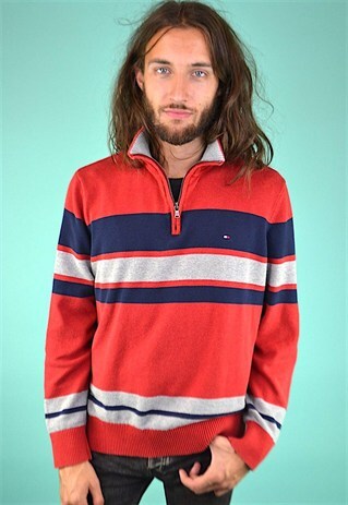 VINTAGE 90'S TOMMY HILFIGER STRIPED JUMPER