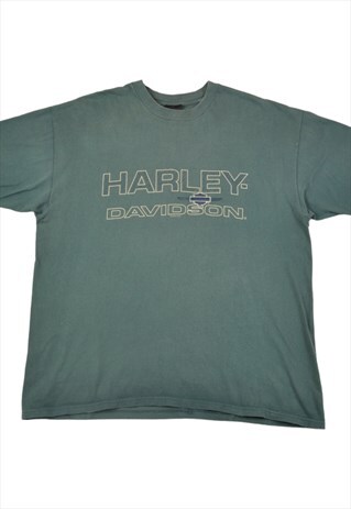 Vintage Harley-Davidson T-Shirt Green XXL