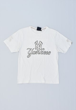 VINTAGE 90'S MAJESTIC T-SHIRT TOP WHITE