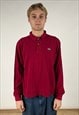 Vintage Lacoste Rugby Shirt Men's Red