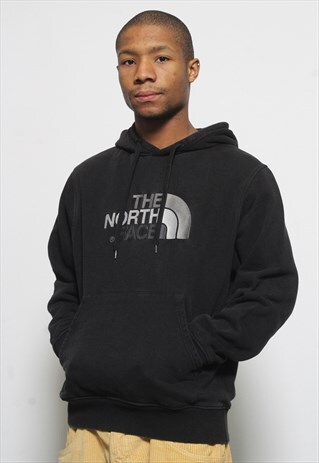 VINTAGE THE NORTH FACE LOGO HOODIE BLACK