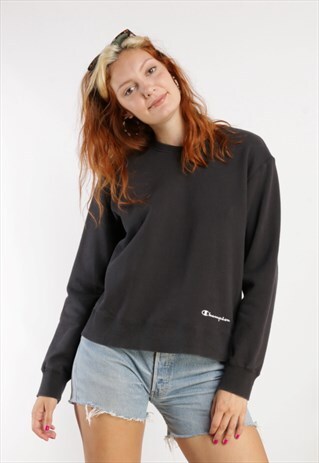 VINTAGE CHAMPION SWEATSHIRT BLACK Z238