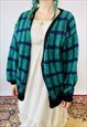 VINTAGE CHUNKY KNITTED GRUNGE ABSTRACT PATTERNED CARDIGAN