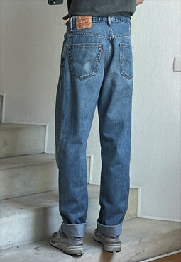 Vintage LEVIS Jeans Washed Denim Pants 90s Blue