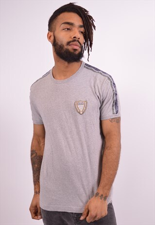 DOLCE & GABBANA MENS VINTAGE T-SHIRT TOP MEDIUM GREY 90S