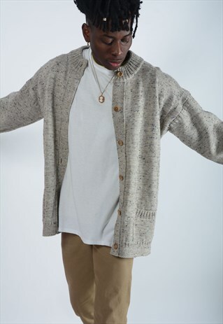 VINTAGE WOOL KNITTED CARDIGAN