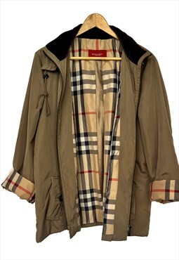 Gray brown vintage Burberry jacket, Size L