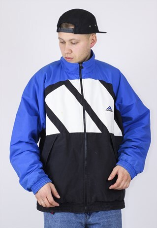 VINTAGE MENS ADIDAS PERFOMANCE BIG LOGO JACKET