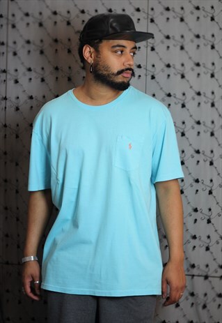 VINTAGE RALPH LAUREN BABY BLUE T-SHIRT