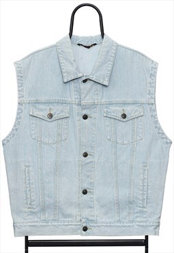 Vintage Jinglers Lightwash Denim Sleeveless Jacket Mens