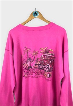 Vintage Pink Sweatshirt Graphic American XL
