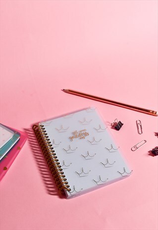 GET YOUR GODDESS ON A6 SPIRAL NOTEBOOK IN GREY AND GOLD