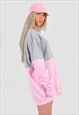 Half grey pink oversized jumper/dress lounge