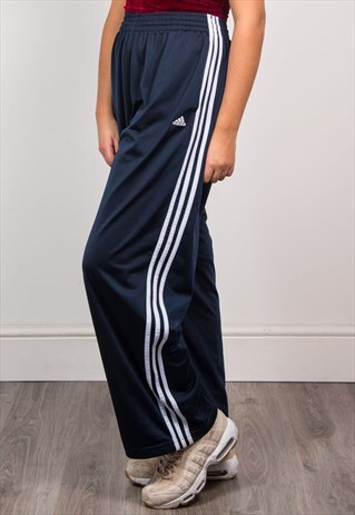 ADIDAS VINTAGE 90'S NAVY BLUE TRACKSUIT BOTTOMS TROUSERS