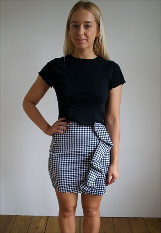 VINTAGE CHECKED MINI-SKIRT