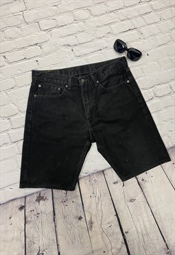 Black Denim Levi's Shorts W34