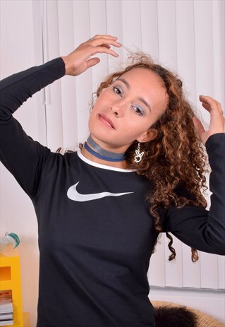 BLACK AND GREY NIKE SWOOSH TEE