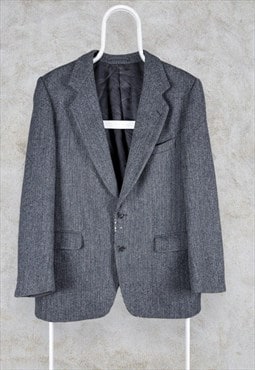 Magee Donegal Tweed Blazer Jacket Grey Wool Mens UK 40 Reg M