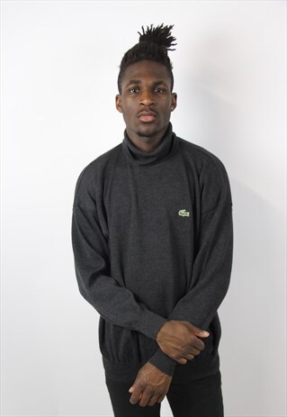 VINTAGE LACOSTE POLO NECK JUMPER