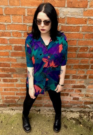 MULTICOLOURED 90'S BLOUSE