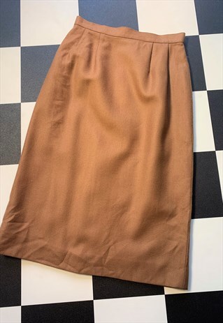 VINTAGE Y2K 00S 90S BURBERRY WOOL MIDI SKIRT