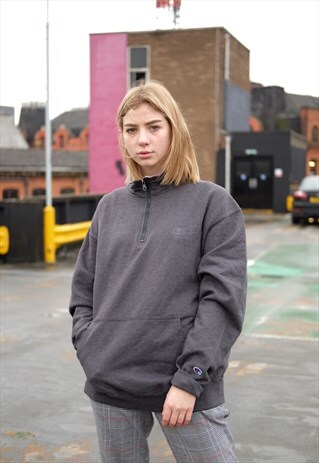 VINTAGE CHAMPION QUARTER ZIP JUMPER