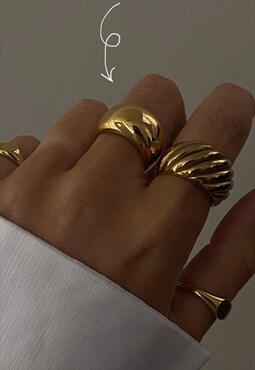Chunky Gold Dome Ring