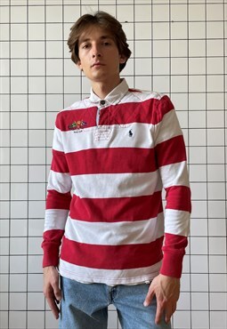 Vintage POLO RALPH LAUREN Rugby Shirt Sailing Striped Top