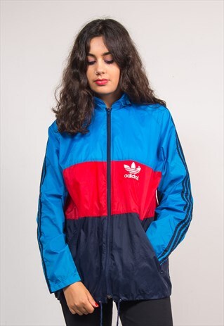 90'S VINTAGE ADIDAS COLOURBLOCK CAGOULE COAT JACKET