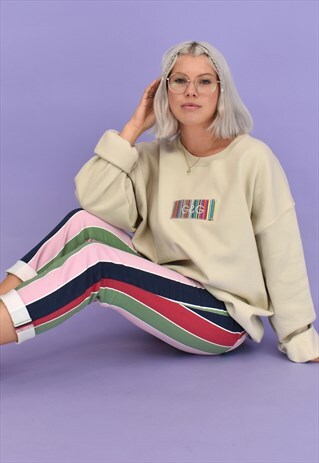 G&G UNISEX SAND VINTAGE PATCH SWEAT