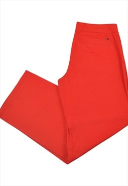 Vintage Tommy Hilfiger Cotton Pants Red Ladies W32 L28