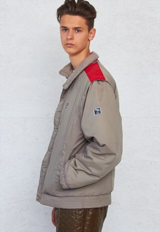 VINTAGE GREY FILA WINDBREAKER JACKET