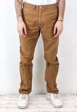 505 Vintage Mens W32 L32 Regular Straight Pants Jeans Brown