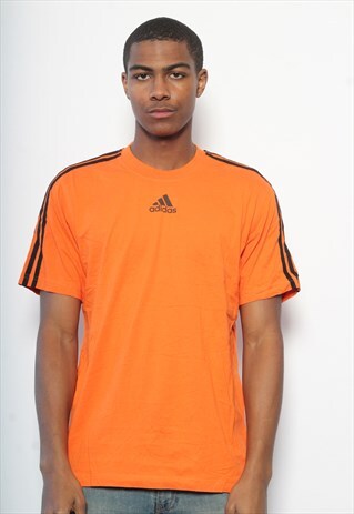 VINTAGE ADIDAS LOGO T-SHIRT ORANGE