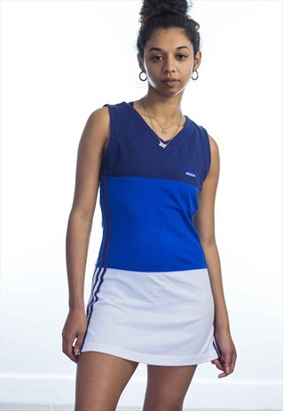 VINTAGE ADIDAS LOGO TENNIS DRESS 90S S 7.6