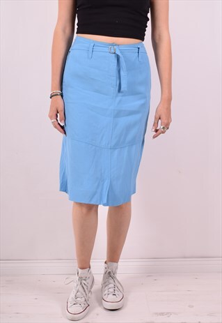 ARMANI JEANS WOMENS VINTAGE SKIRT W28 BLUE 90S