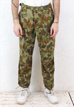 Vintage Australian Army Mens Adjustable W29 - W33 L30 Pants