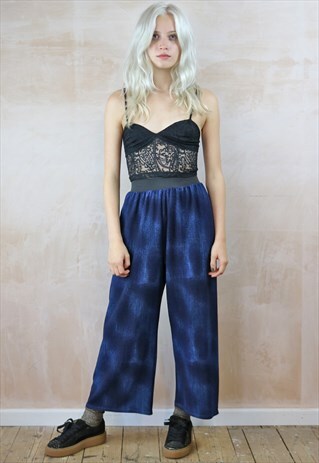 BLUE JEAN CROP TROUSERS