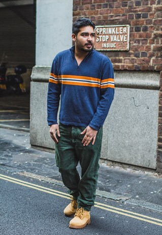 RAINBOW PRINT NAVY JUMPER